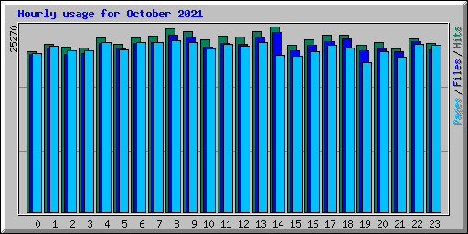 Hourly usage for October 2021