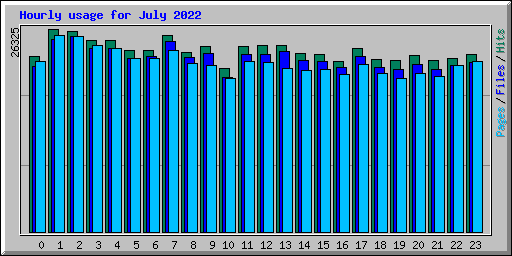 Hourly usage for July 2022