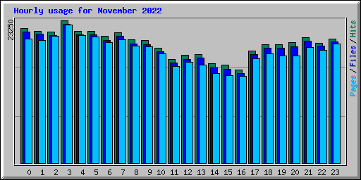 Hourly usage for November 2022