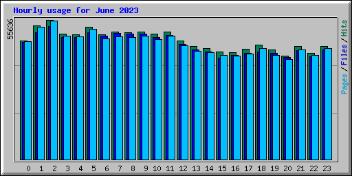 Hourly usage for June 2023