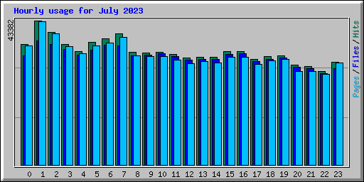 Hourly usage for July 2023