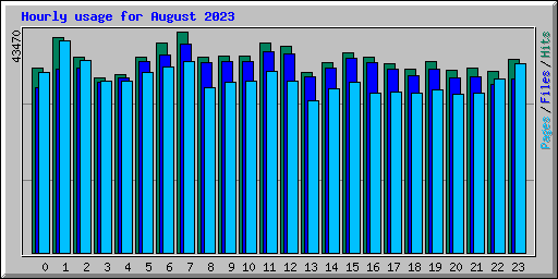 Hourly usage for August 2023