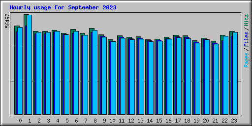 Hourly usage for September 2023