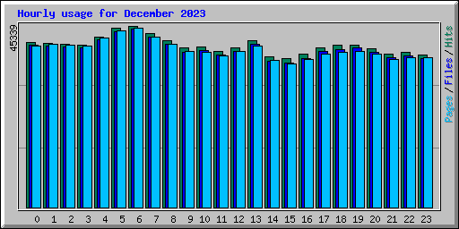 Hourly usage for December 2023