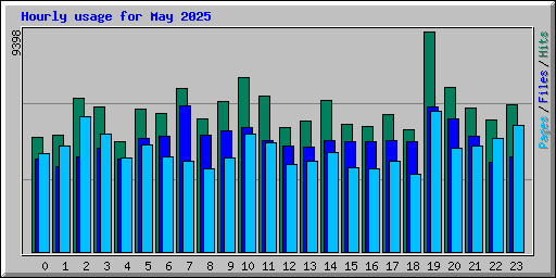 Hourly usage for May 2025