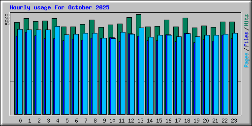 Hourly usage for October 2025
