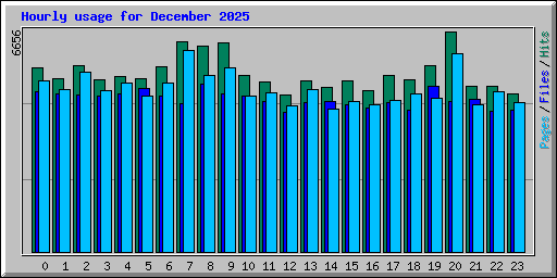 Hourly usage for December 2025